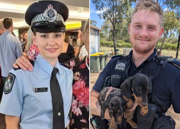 Queensland Police officers Rachel McCrow and Matthew Arnold were killed in the shooting in Wieambilla, Australia.