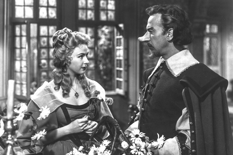 Mala Powers and Jose Ferrer in "Cyrano de Bergerac," 1950.