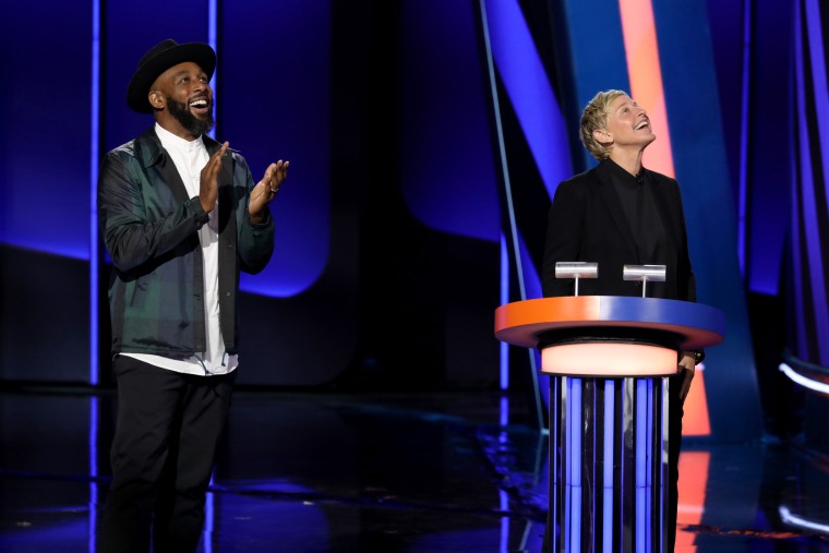 Stephen "tWitch" Boss and Ellen DeGeneres on "Ellen's Game of Games".