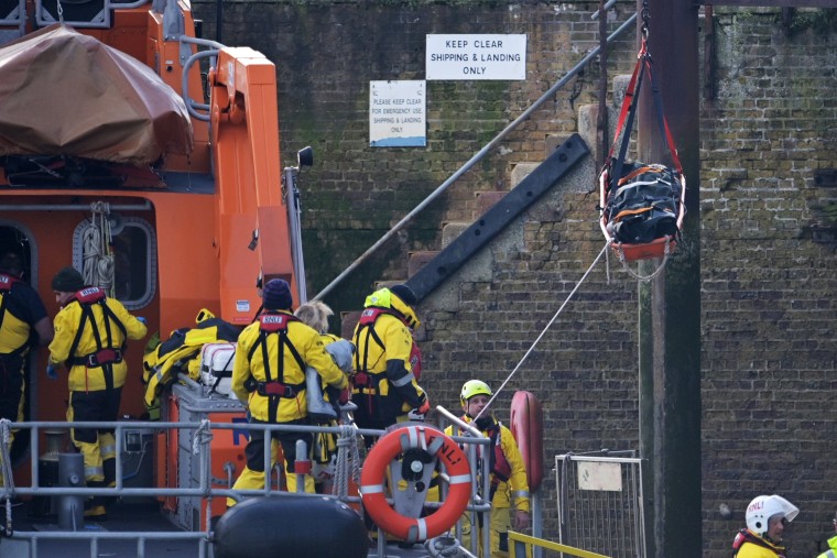 Rescue operation for small boat off the coast of Kent