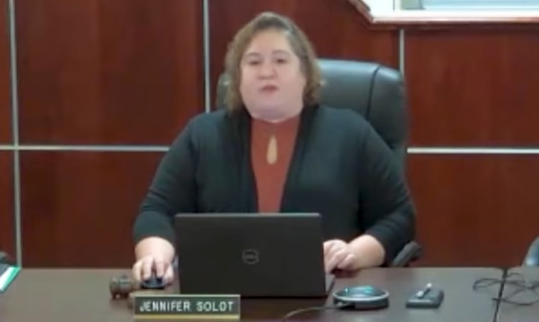 Jennifer Solot at a school board meeting in Philadelphia