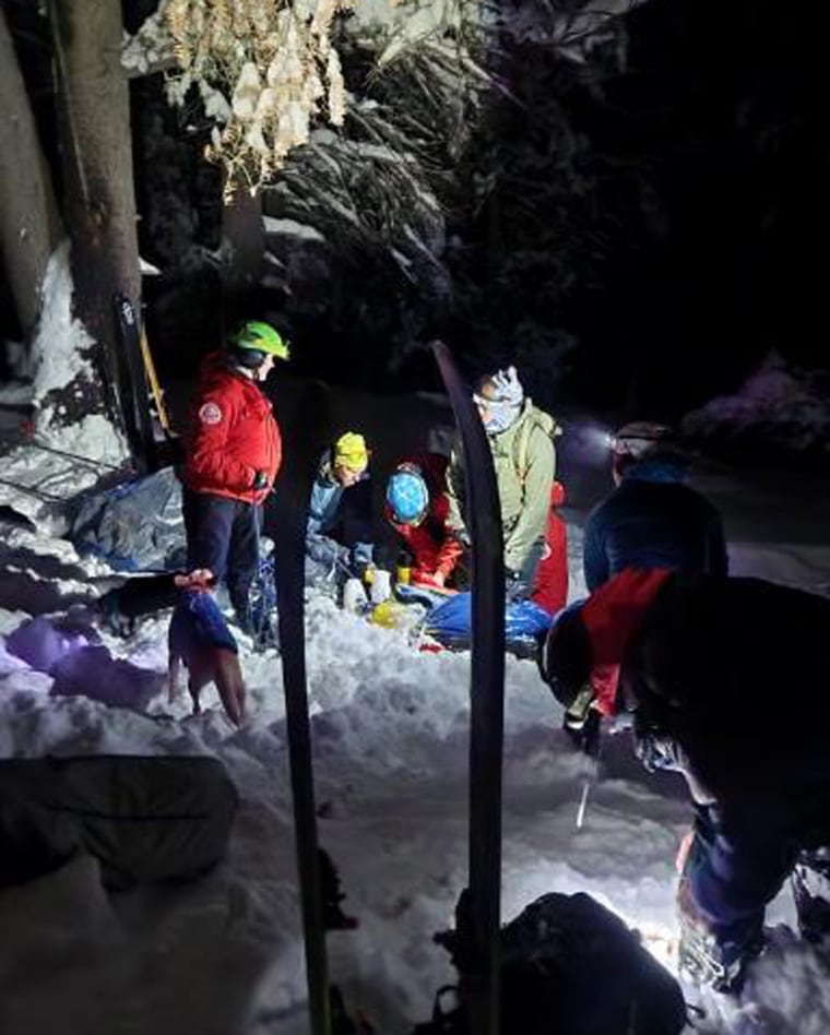 A solo skier was rescued in Utah on Wednesday night hours after he was caught in an avalanche off Neff's Canyon near Salt Lake City. 