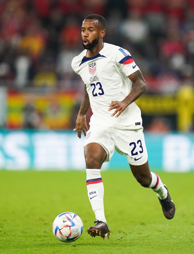 Kellyn Acosta during the World Cup Group match between the United States and Wales in Doha, Qatar