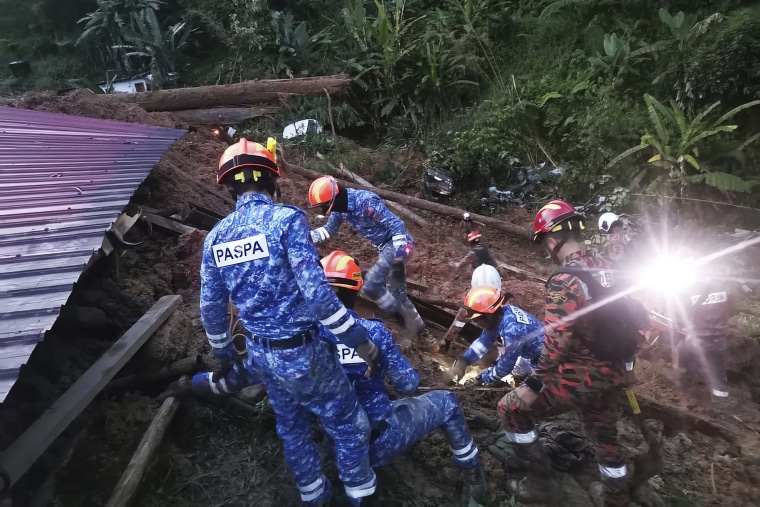 A landslide hit the campsite outside Kuala Lumpur early Friday, Malaysia's fire department said.