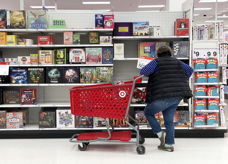 A customer shops at a Target store in San Francisco.