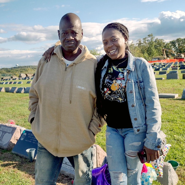 Anndel Taylor, right, with her father.