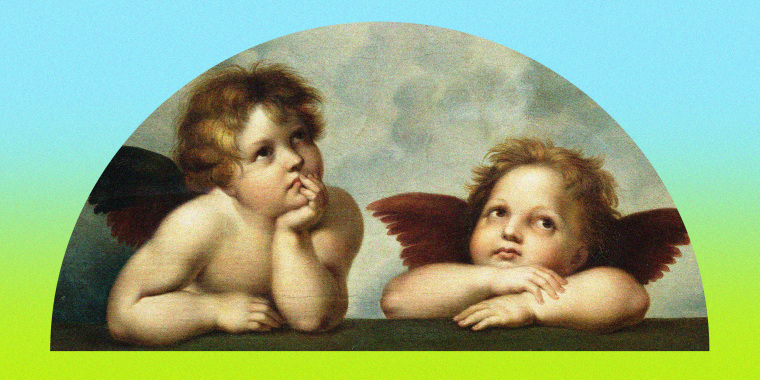 Raphael's "The Two Cherubs," from his painting "Sistine Madonna."