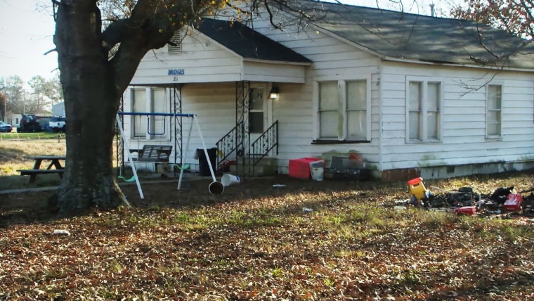 The home in Moro, Ark., where authorities discovered the body of Blu Rolland.