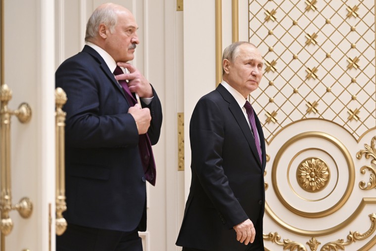 Russia Belarus talks spark fear of military plans in Ukraine.