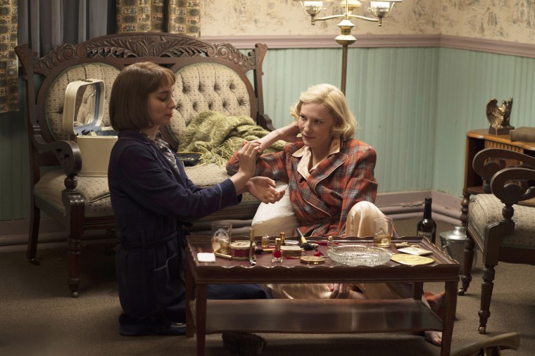 Rooney Mara, left, and Cate Blanchett in "Carol". 