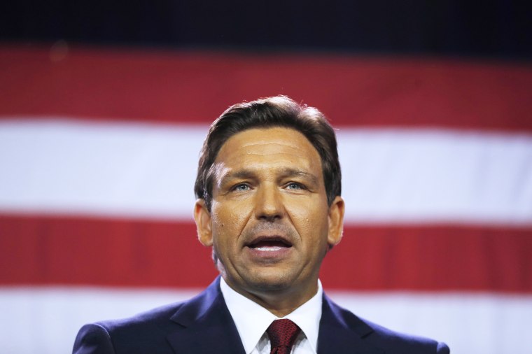 Gov. Ron DeSantis speaks during his election night watch party