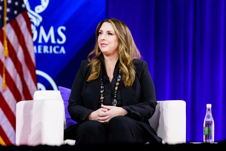 Ronna McDaniel, chairperson of the Republican National Committee, at CPAC in Orlando, Fla., on Feb. 26, 2022.
