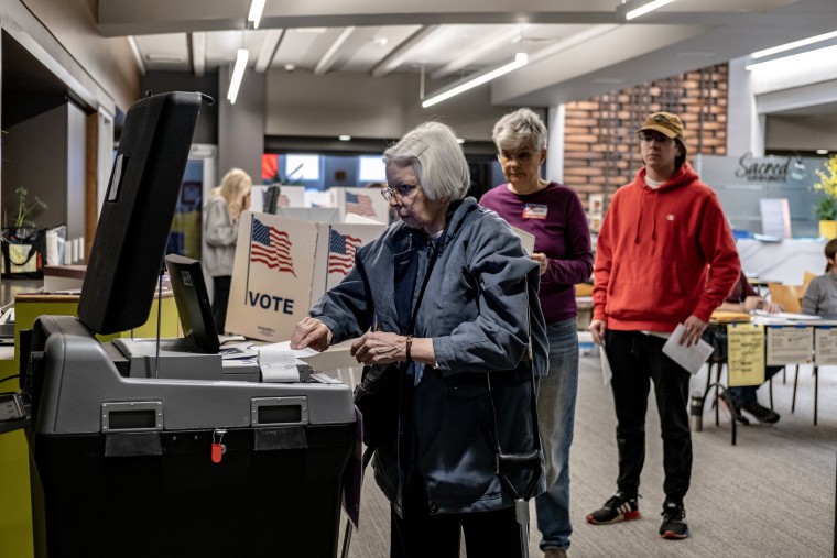Voters cast their ballots in Madison, Wis., on Nov. 8, 2022.