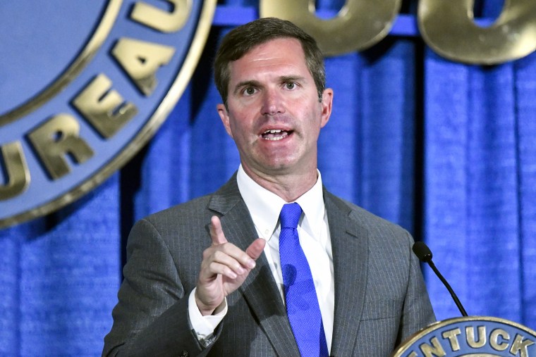 Kentucky Gov. Andy Beshear in Louisville on Aug. 25, 2022.