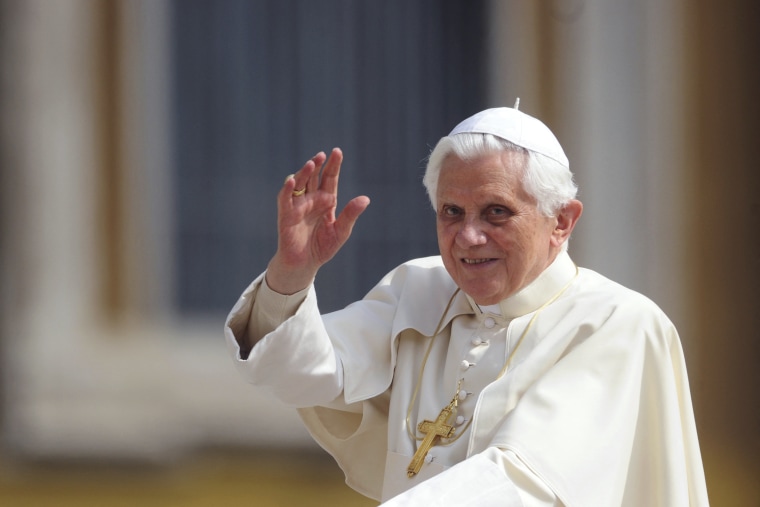 Pope Benedict XVI in St. Peter's square at the Vatican