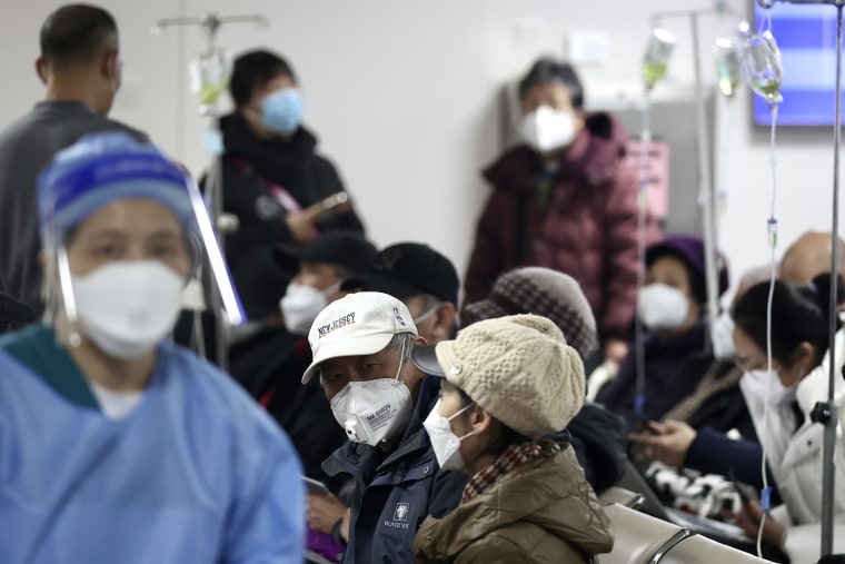 Hospital In Beijing as Covid cases surge.