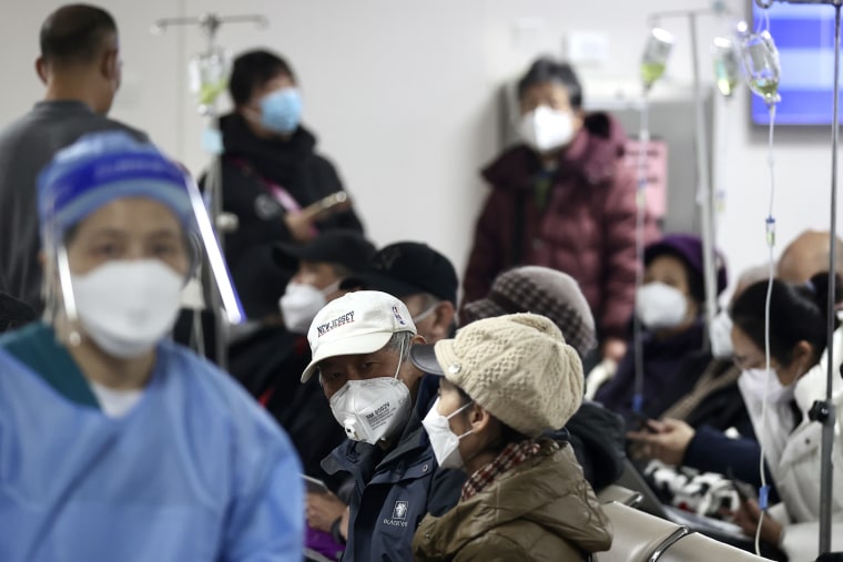 Hospital In Beijing as Covid cases surge. 