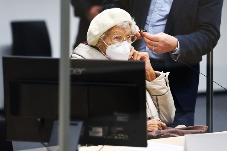 Irmgard Furchner during her trial at court in Itzehoe, northern Germany, on Dec. 20, 2022. 