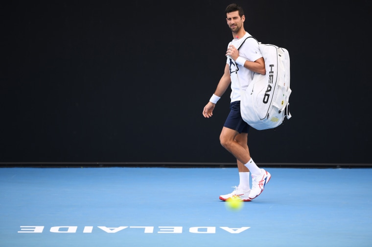Serbian tennis star Novak Djokovic in Adelaide. 