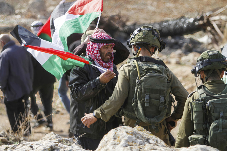 Protest against Israeli settlements in the village of Beit Dajan in Nablus, Palestine - 09 Dec 2022