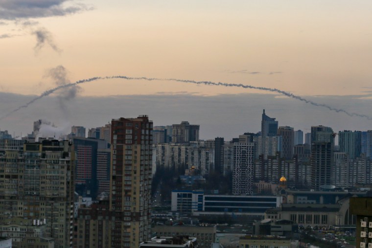 Massive Russian Missile Barrage Pummels Cities Across Ukraine