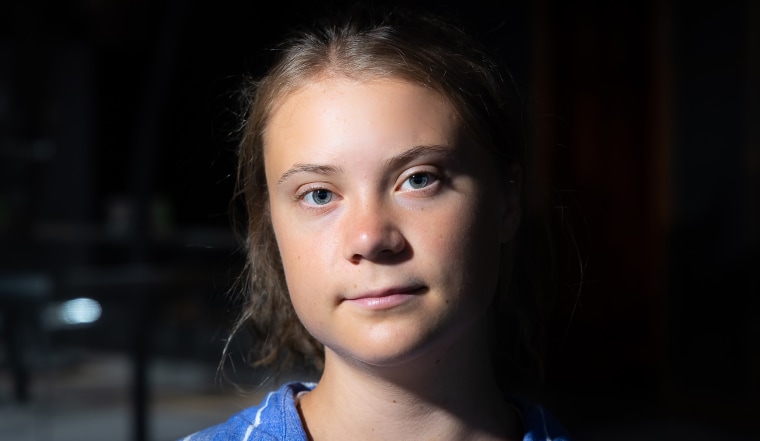 Image: Climate activist Greta Thunberg poses for a photo at the Natural History Museum in London, England.