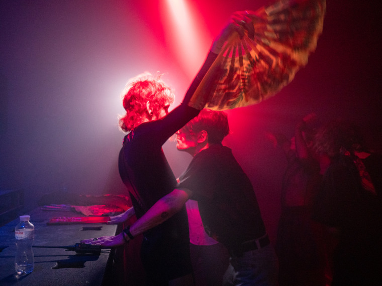 Revelers at a party to celebrate New Years in Kyiv, Ukraine on Dec. 30, 2022.