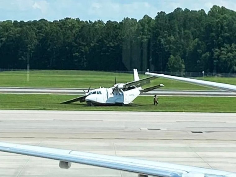 La avioneta desde la que cayó el copiloto el 29 de julio de 2022 en Carolina del Norte.