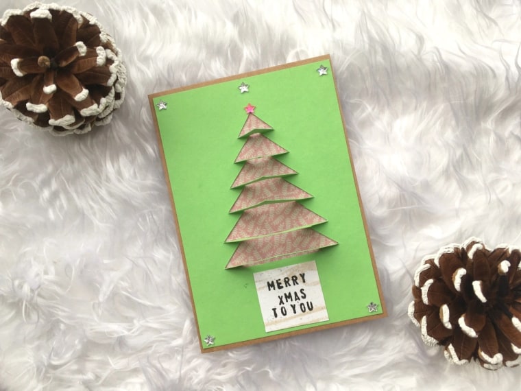 3d christmas tree card