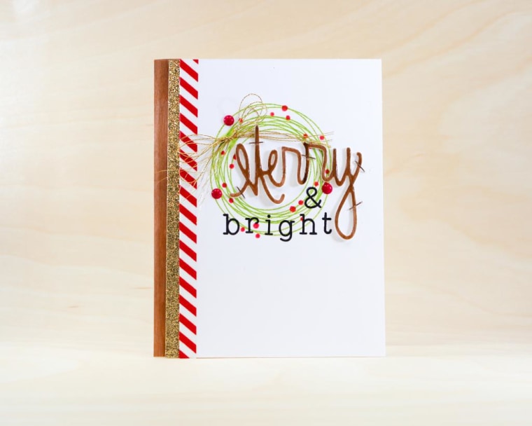 merry and bright christmas card