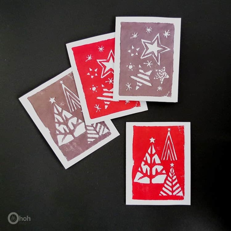 stamped christmas card