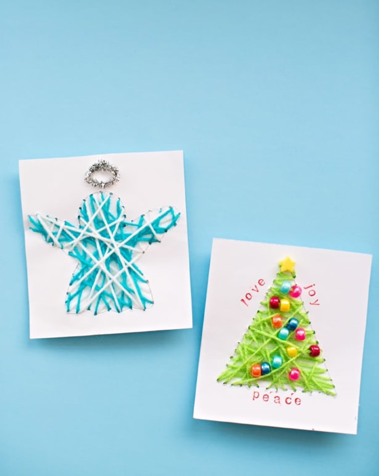 string art christmas cards