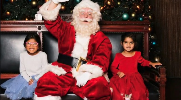 Hoda shared a bonus photo of the girls with Santa Claus.