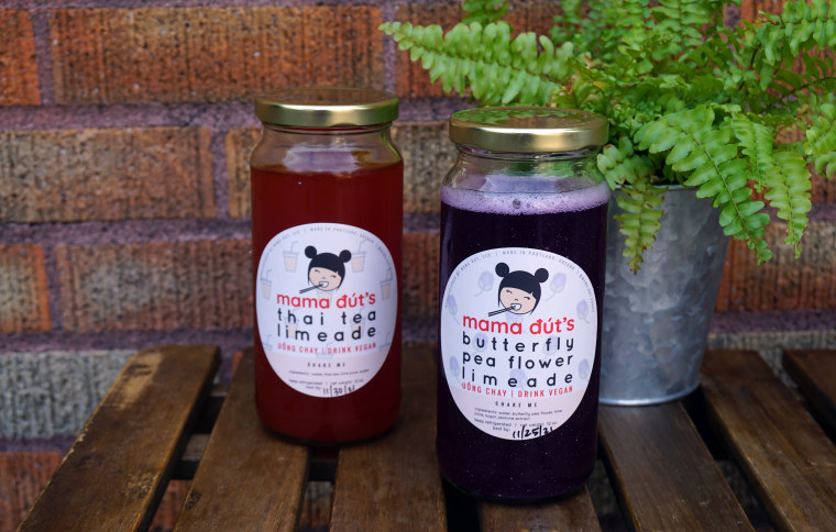 Mama Đút delicious limeades are enhanced with Southeast Asian flavors including butterfly pea and Thai iced tea.