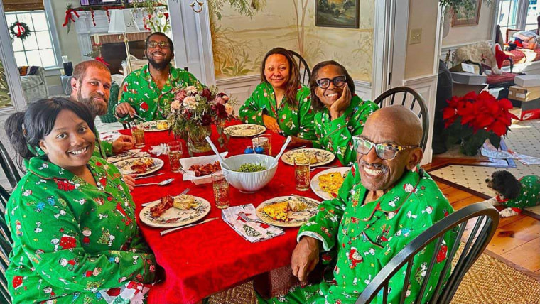 Al Roker and family at Christmas
