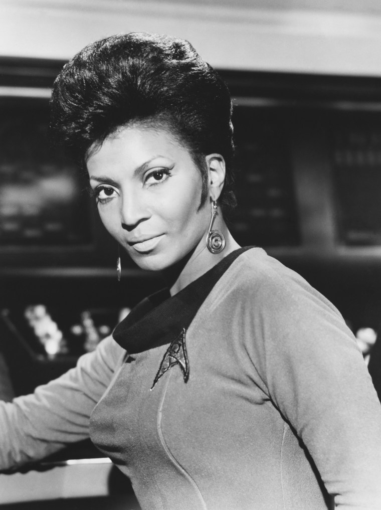 Actress Nichelle Nichols in Star Trek Uniform