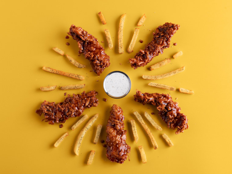 Chili's Crispy Honey-Chipotle Chicken Crispers and fries (which is still on the menu.)