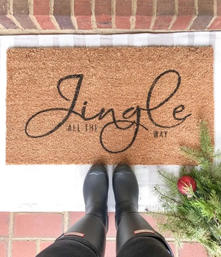 Jingle along on the doormat