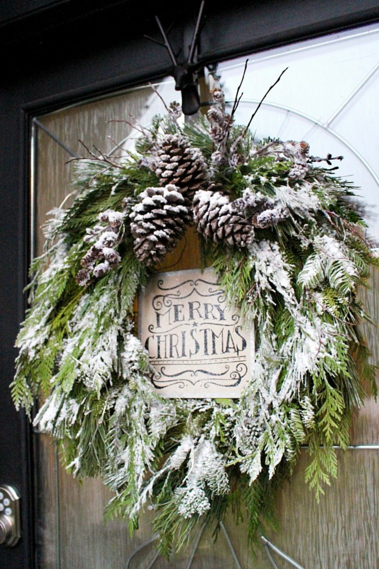 fresh winter greenery wreath