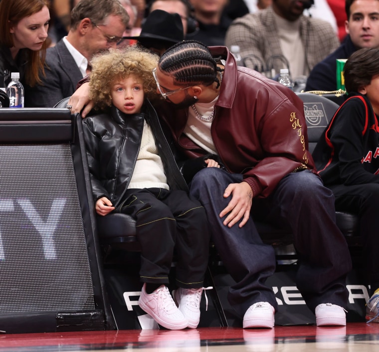 Drake Son Adonis Make Rare Appearance Courtside At Raptors Game