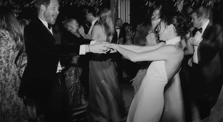 Prince Harry and Meghan Markle dancing at their wedding reception.