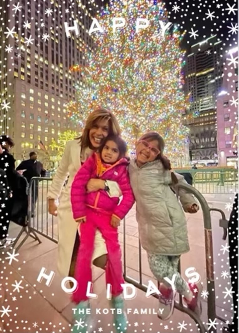 Hoda and her daughters, Hope Catherine and Haley Joy (right), are all smiles in their holiday card.