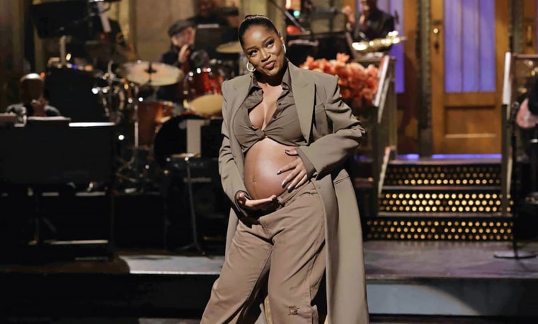 Host Keke Palmer during the Monologue on Saturday Night Live.