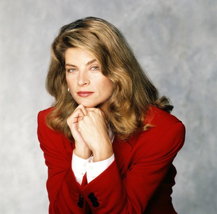 Kirstie Alley in a red blazer from her time in "Cheers"