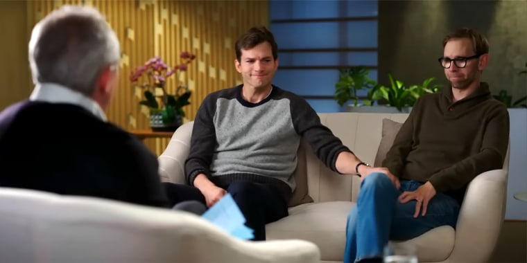 Ashton Kutcher and Michael Kutcher during a clip from the upcoming Paramount+ series, "The Checkup with Dr. David Agus."