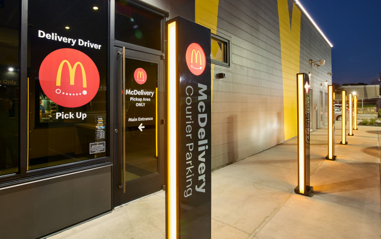 Courier Parking at the McDonald's concept location in Fort Worth, Texas.