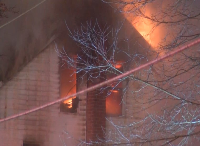 Una imagen del incendio en West Penn Township.