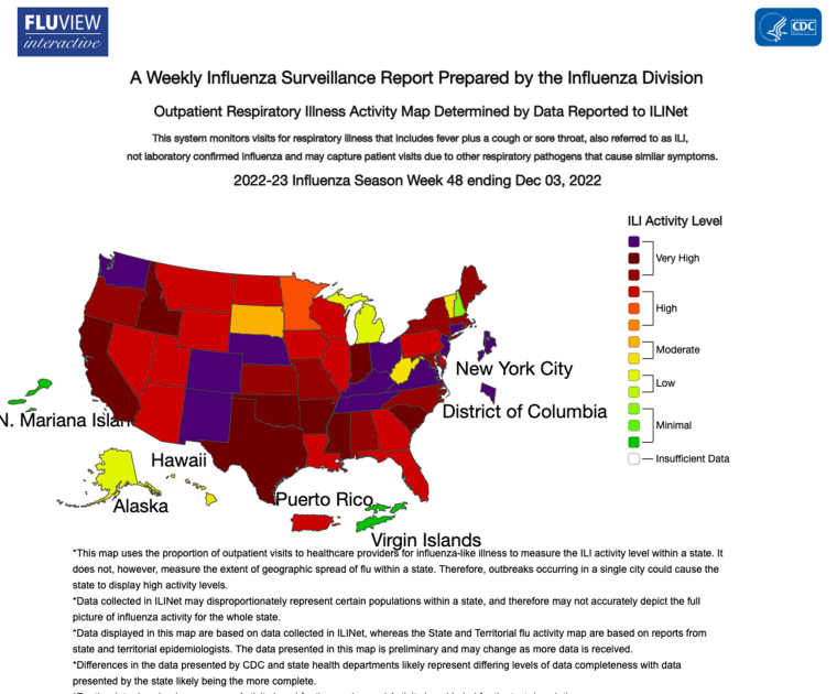 Weekly US Map: Influenza Summary Update.