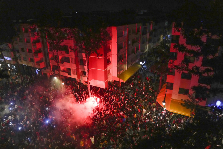 FIFA World Cup 2022 - Fans in Morocco celebrate