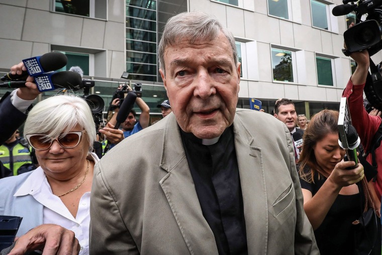 Image: Cardinal George Pell leaves the County Court of Victoria court in Melbourne, Australia on Feb. 26, 2019. 